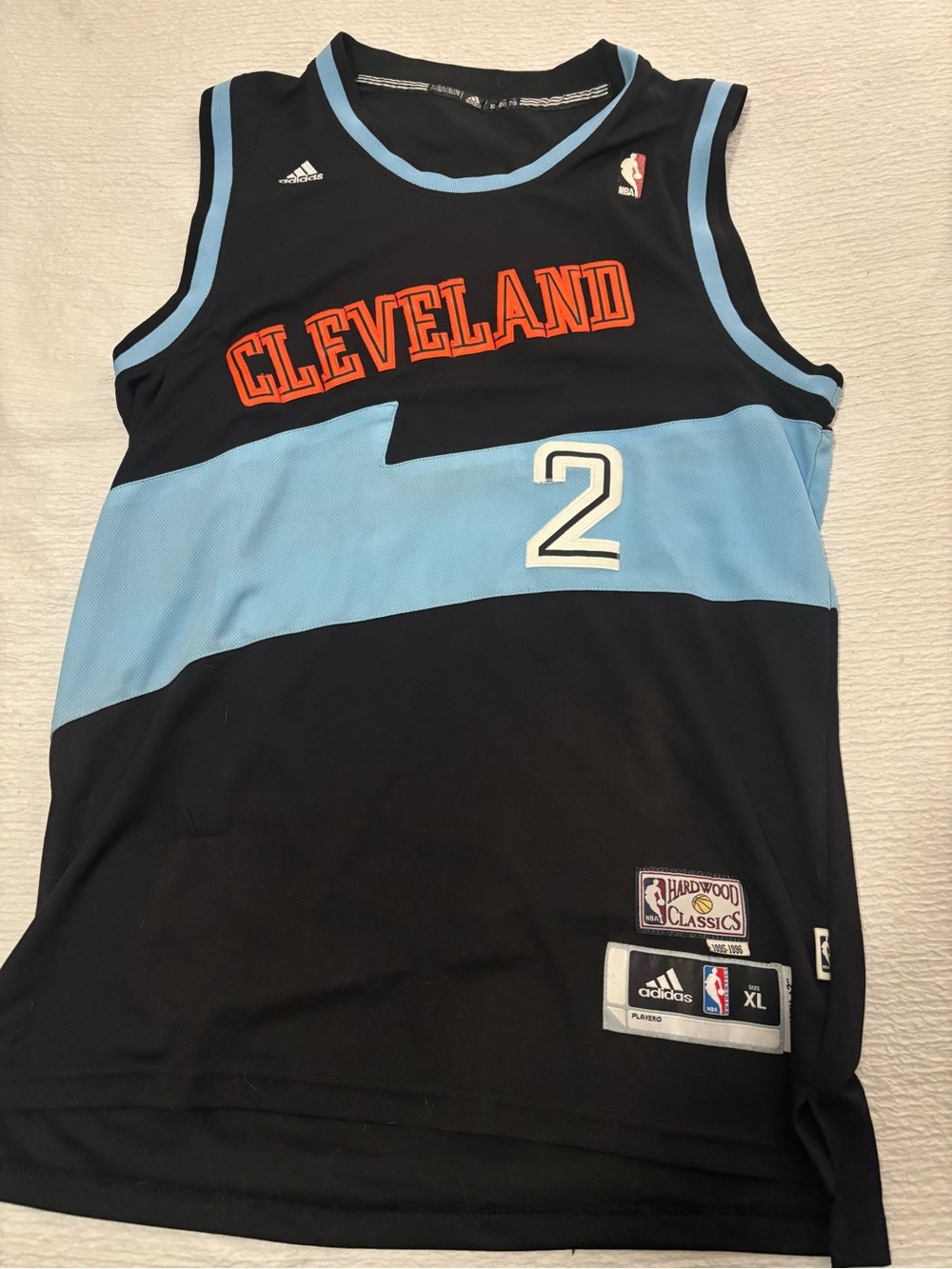 Adidas Kyrie Irving Cleveland Cavs Jersey - throwback black and blue